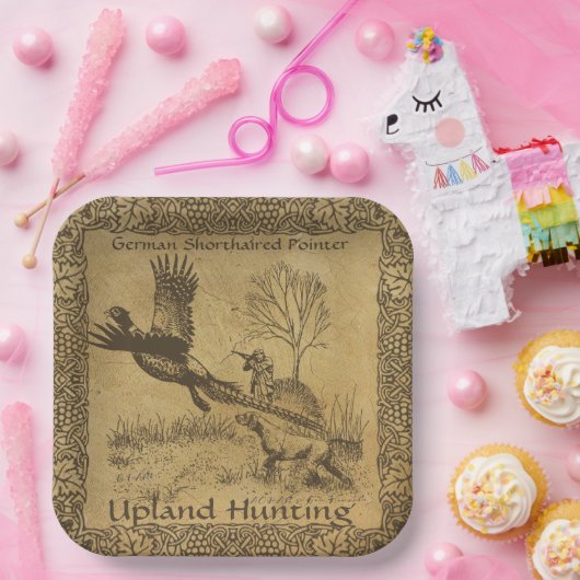 Assiettes En Carton Pointeurs germains, chasse en haut (Fête)