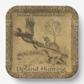 Assiettes En Carton Pointeurs germains, chasse en haut (Recto)