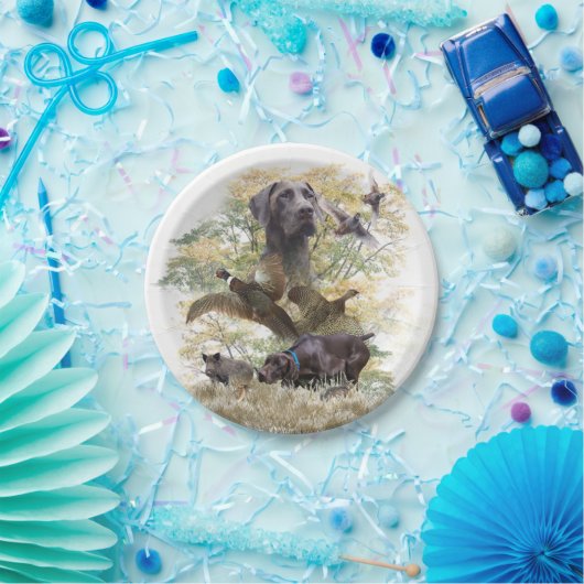 Assiettes En Carton Pointeurs germains (GSP) (Fête)