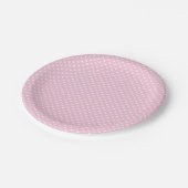 Assiettes En Carton Points classiques Blanc - Rose clair (Angle)