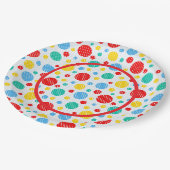 Assiettes En Carton Points Colorés (Angle)
