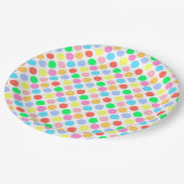 Assiettes En Carton Points colorés multicolores (Angle)