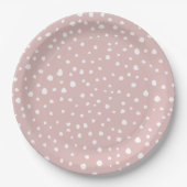 Assiettes En Carton Points Dalmatiens Rose, Points Dalmatiens, Impress (Devant)