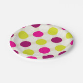 Assiettes En Carton Points de couleurs (Angle)