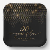 Assiettes En Carton Points forts Gold 20th Anniversary ID1165 (Recto)