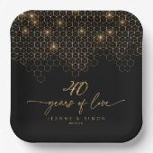 Assiettes En Carton Points forts Gold 40th Anniversary ID1165 (Recto)