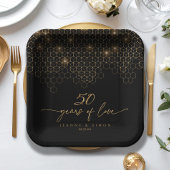 Assiettes En Carton Points forts Gold 50th Anniversary ID1165