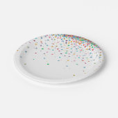 Assiettes En Carton Points heureux de confettis (Angle)