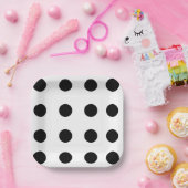 Assiettes En Carton Points noirs (Fête)