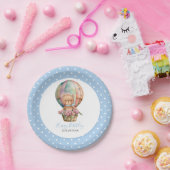 Assiettes En Carton Points Poke de l'ours en peluche d'anniversaire (Fête)