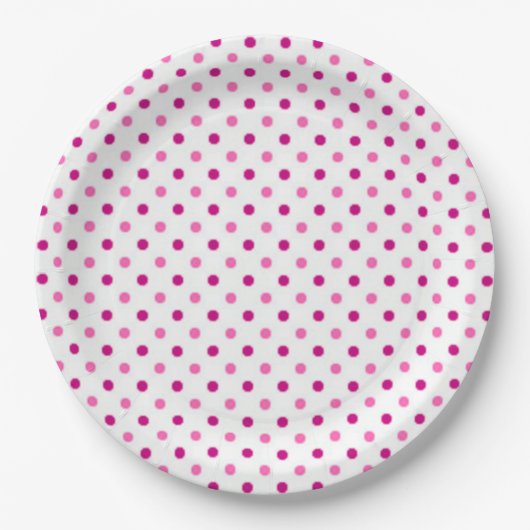 Assiettes En Carton Points Polka (Devant)