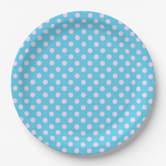 Assiettes En Carton Points Polka (Devant)