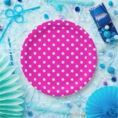 Assiettes En Carton Points Polka (Fête)