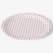 Assiettes En Carton Points rouges (Angle)
