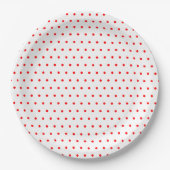 Assiettes En Carton Points rouges (Devant)