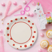 Assiettes En Carton Points rouges d'été (Fête)