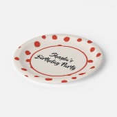 Assiettes En Carton Points rouges d'été (Angle)