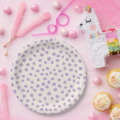 Assiettes En Carton Points violets Préppy Points Posters de animaux mo (Fête)