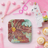 Assiettes En Carton Pointsetta de Noël (Fête)