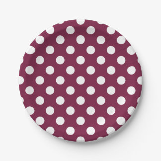 Assiettes En Carton Pois blancs en Bourgogne