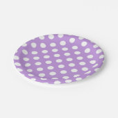 Assiettes En Carton Pois blancs sur lilas (Angle)