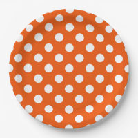 Pois blancs sur orange