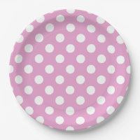 pois blancs sur rose pâle