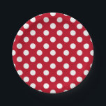 Assiettes En Carton Pois blancs sur rouge<br><div class="desc">Pois blancs sur rouge</div>