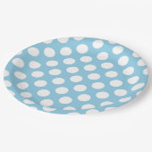 Assiettes En Carton Pois Bleus, Motif Pointe Polka, Points, Pointe (Angle)