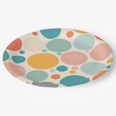 Assiettes En Carton Pois coloré (Angle)