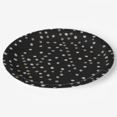 Assiettes En Carton Pois d'argent et d'or (Angle)