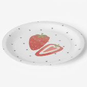 Assiettes En Carton Pois de fraises (Angle)