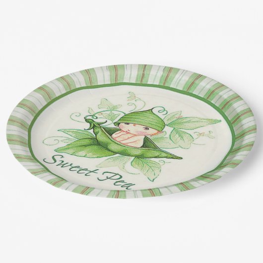 Assiettes En Carton Pois doux (Angle)
