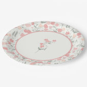 Assiettes En Carton Pois doux Mariage rose (Angle)