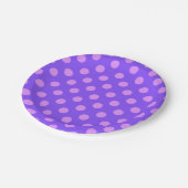 Assiettes En Carton Pois Lilac sur periwinkle (Angle)