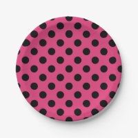 Pois noirs sur fuchsia