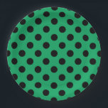 Assiettes En Carton Pois noirs sur vert frais<br><div class="desc">Pois noirs sur vert frais</div>