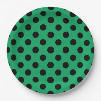 Pois noirs sur vert frais