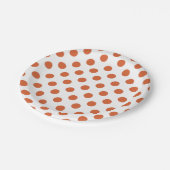 Assiettes En Carton pois orange brûlés (Angle)