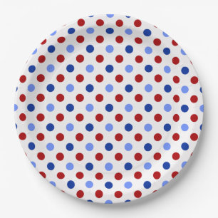 Assiettes En Carton Pois patriotique
