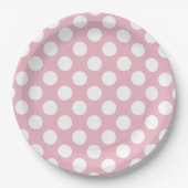 Assiettes En Carton Pois roses, Motif Pointe Polka, Points, Pointe (Devant)