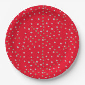 Assiettes En Carton Pois rouges (Devant)