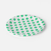 Assiettes En Carton Pois verts et blancs (Angle)