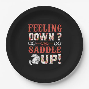 Assiettes En Carton Poison d'Equestrian Feeling Down Saddle Up