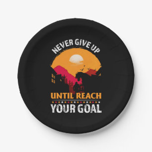 Assiettes En Carton Poison d'Equestrian Never Give Up Until Reach