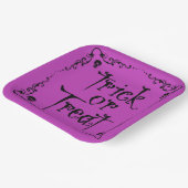 Assiettes En Carton Poison Purple Trick ou traitement (Angulaire)