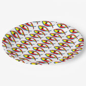 Assiettes En Carton Poisson Abstrait (Angle)