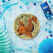 Assiettes En Carton Poisson Antique Carrelage Ancien art (Fête)