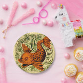 Assiettes En Carton Poisson Antique Carrelage Ancien art (Fête)