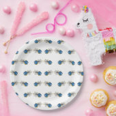 Assiettes En Carton Poisson bleu et jaune (Fête)